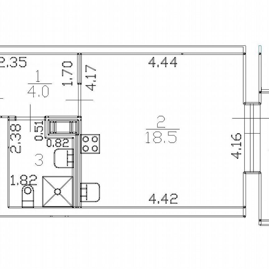 Квартира-студия, 28,6 м², 4/9 эт.