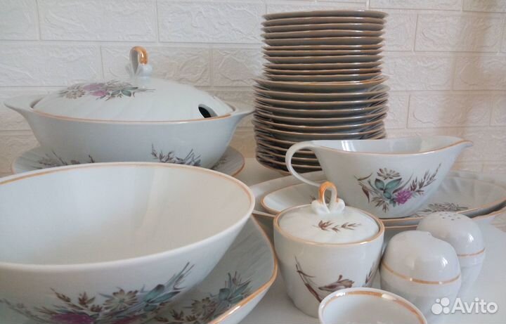 Столовый сервиз СССР (34 предмета)