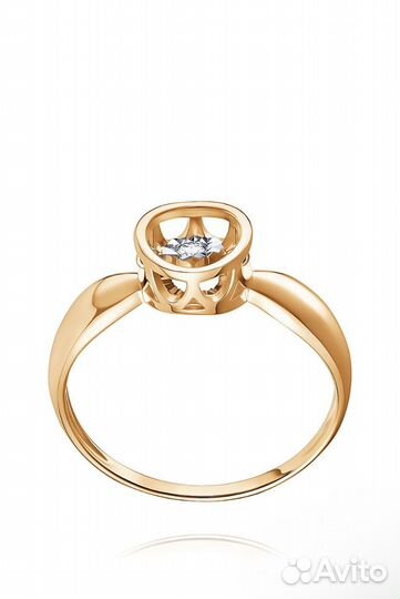 Кольцо с танцующим бриллиантом