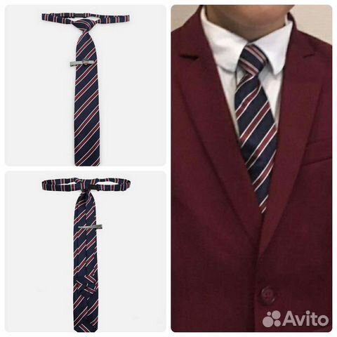 Новый галстук + зажим Acoola для мальчика