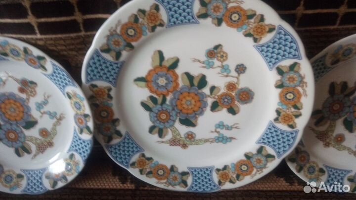 Десертный набор кахла ГДР. Редкость