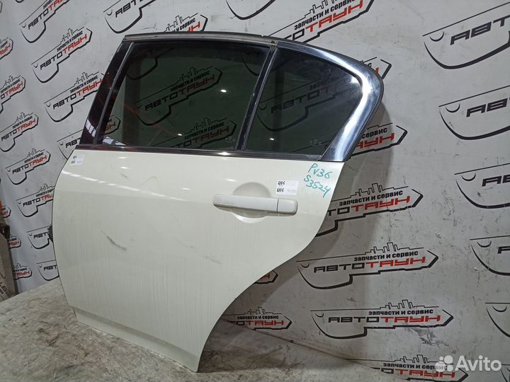 Дверь nissan infiniti G25 G35 G37 skyline KV36 NV36 PV36 V36 H2101JK0MM задняя левая белый, QX1 S352