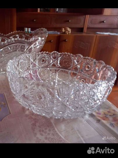 Хрустальная салатница СССР