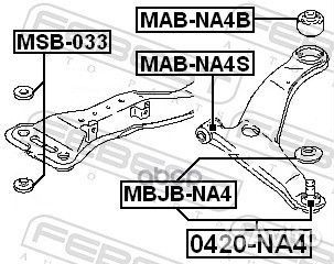 Опора шаровая переднего нижнего рычага Mitsubishi