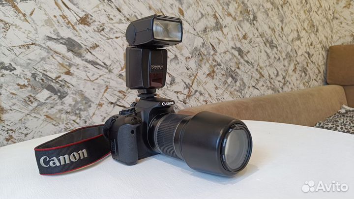 Хороший фотоаппарат Canon 650D+18-55mm+55-250mm