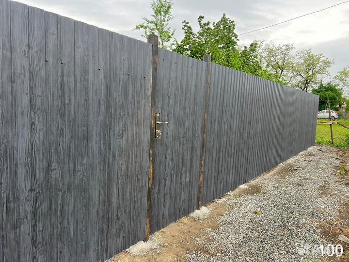 Заборы из профнастила с установкой