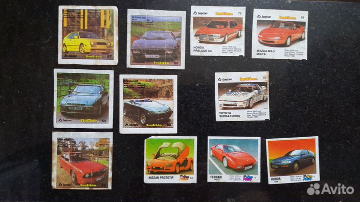 Вкладыши от жвачек