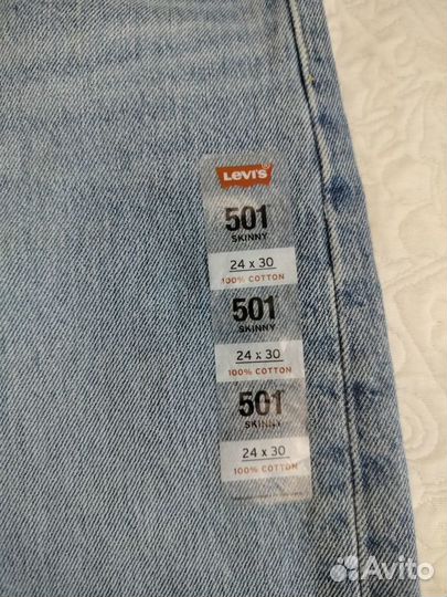 Джинсы levis 501 W24 L30