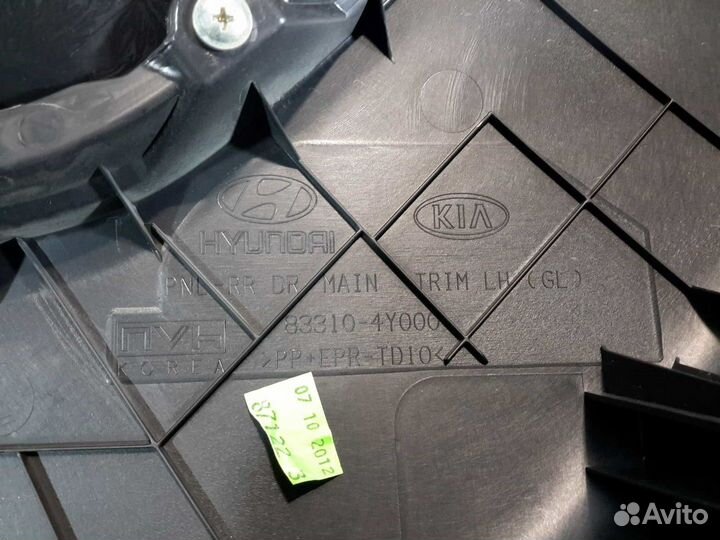 Обшивка двери задняя левая KIA RIO 3 QB