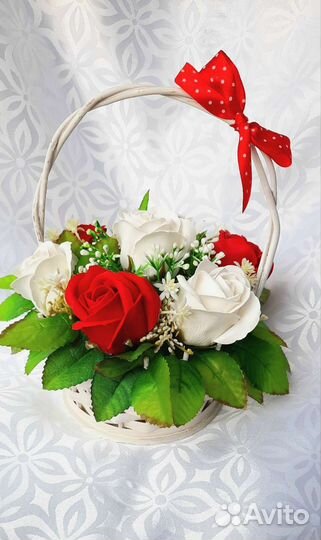 Букет из мыльных роз