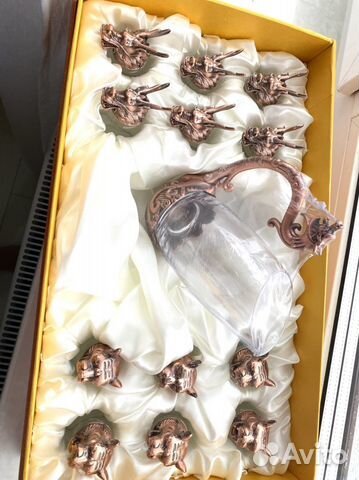 Набор 12 стопок первертышей и графин