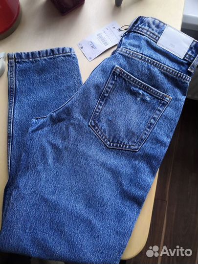 Новые джинсы zara mom fit 34