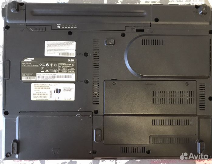 Ноутбук Samsung NP-R40 нерабочий, на запчачти