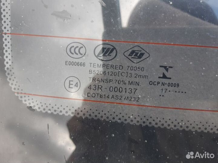 Стекло заднее lifan Solano