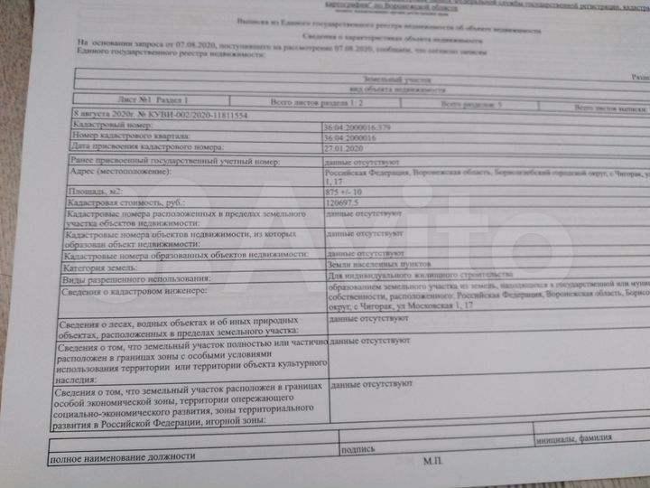 Участок 8,75 га (ИЖС)