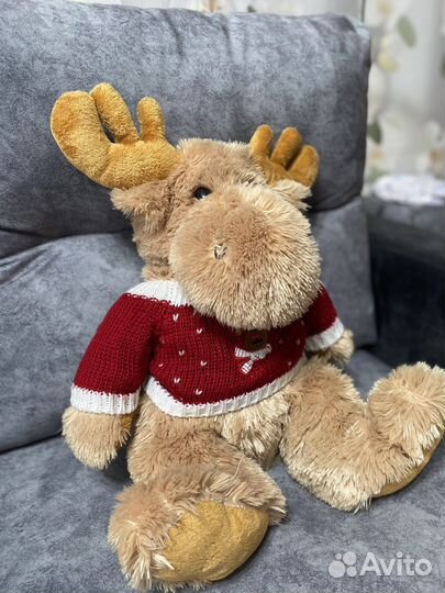 Мягкая игрушка олень новогодний