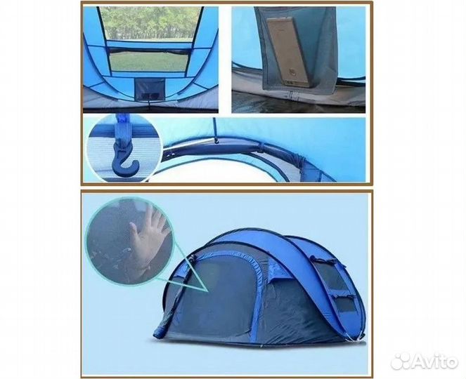 Палатка туристическая, 5 местная, автомат, CT 1906
