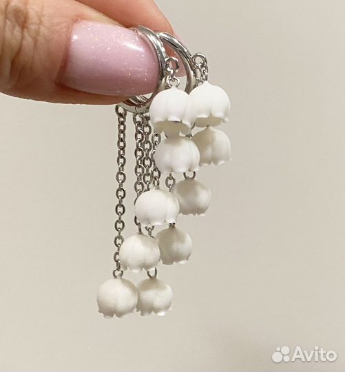 Серьги конго ландыши