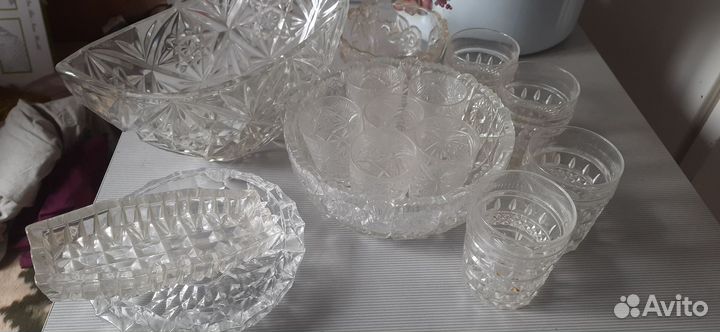 Набор столовой посуды, хрусталь