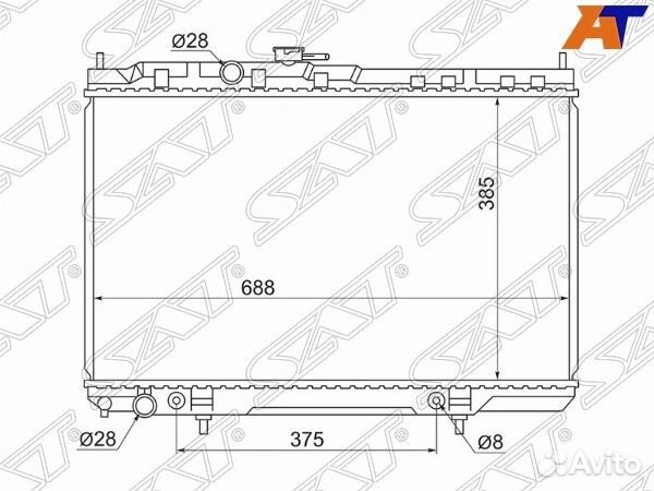 Радиатор Nissan Almera Classic 06-12 sgns0001B10R