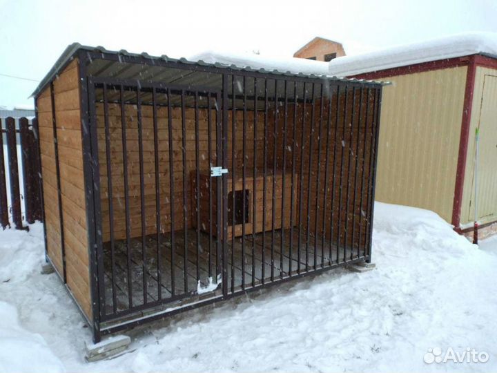 Вольер для собак с утепленной будкой Казань