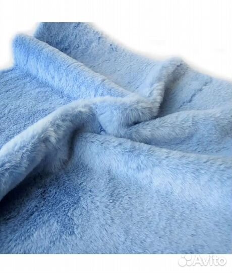 Искусственный мех отрезы, голубой