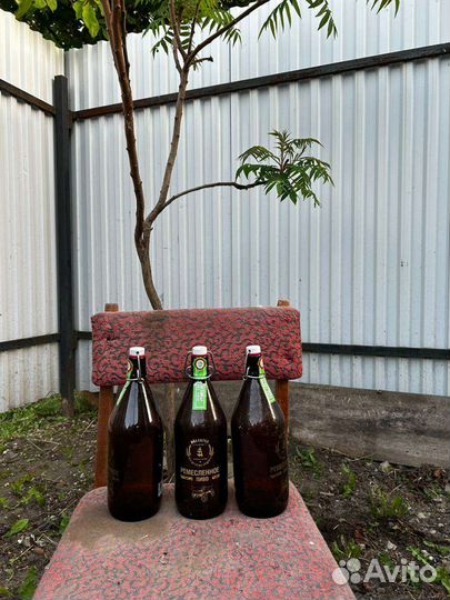 Бутылки стеклянные с пробкой