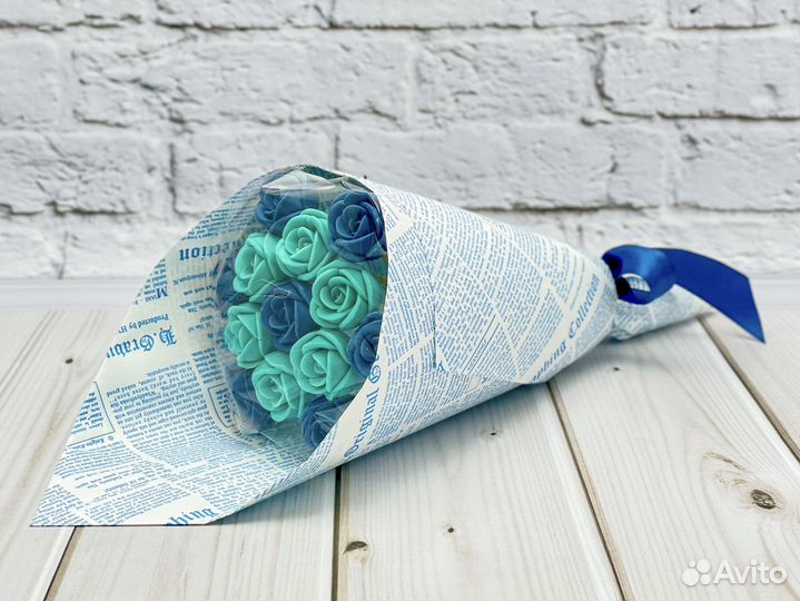 Букет из шоколадных роз (белый шоколад)