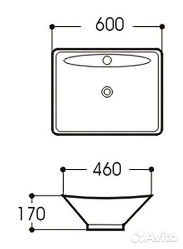 Раковина aquatek 600*460*170 Дмитров