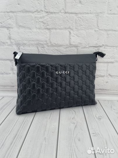 Сумка клатч планшет натуральная кожа Gucci