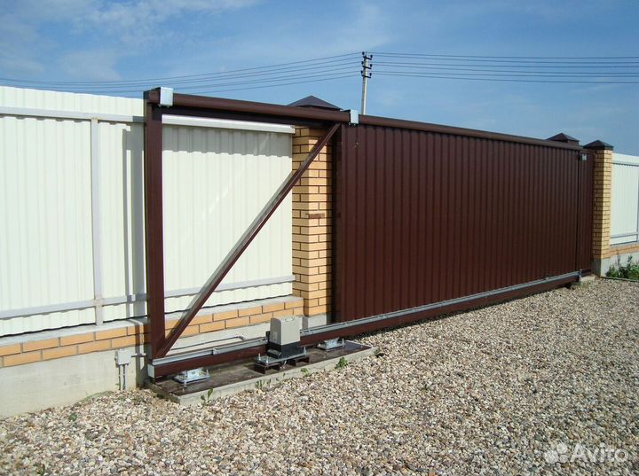 Откатные ворота под ключ с установкой