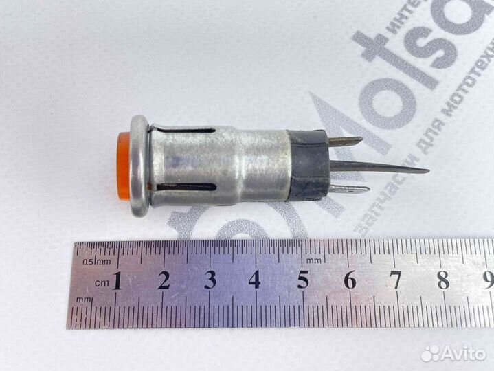 Глазок щитка приборов Урал желтый (1 шт)