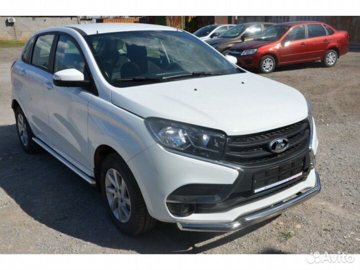 Защита штатного порога D60 xray 2016-наст.вр