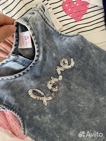 Вещи пакетом на девочку 104 110