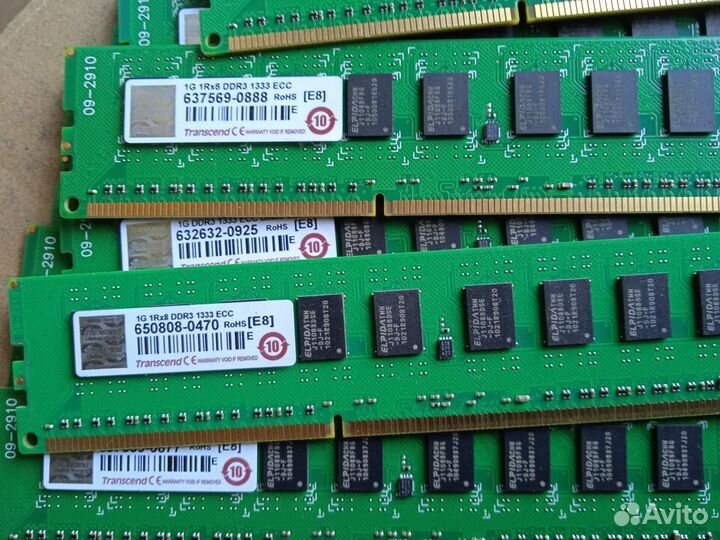 Озу 1GB DDR3 1333 ECC 1RX8/200 штук