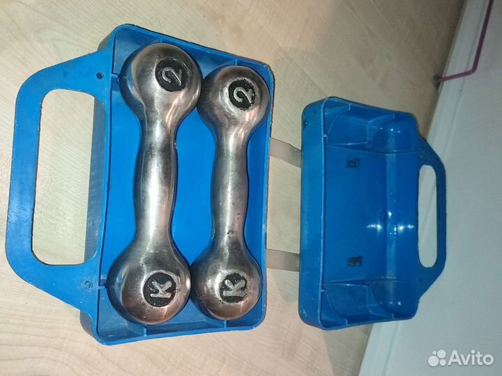 Гантели медицинские СССР в чемодане 2кг