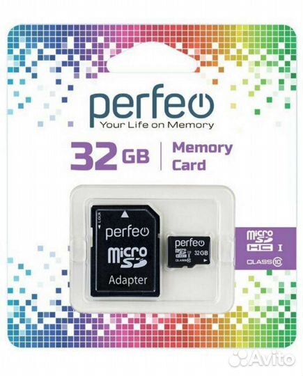 Карта памяти Perfeo microSD 32GB (Class 10)