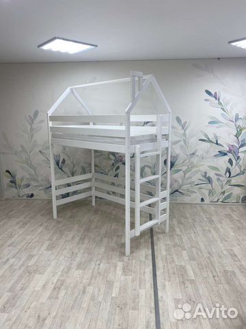 Кровать чердак домик детская