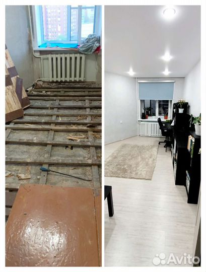 Замена старого пола. Фанера. Линолеум. Ламинат