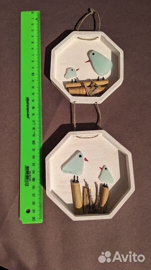 Картины из морского стекла