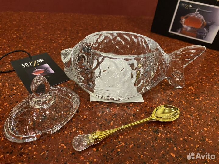 Ваза сервировочная малая стекло и джемница