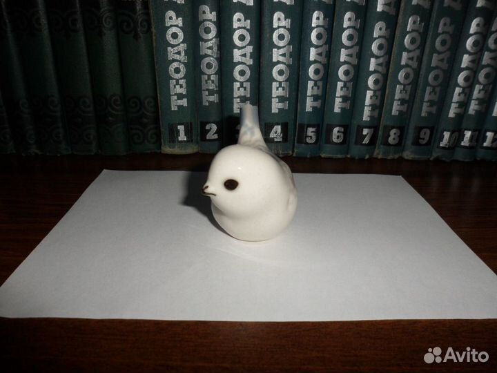 Статуэтка фарфоровая, птица Трясогузка, лфз, СССР