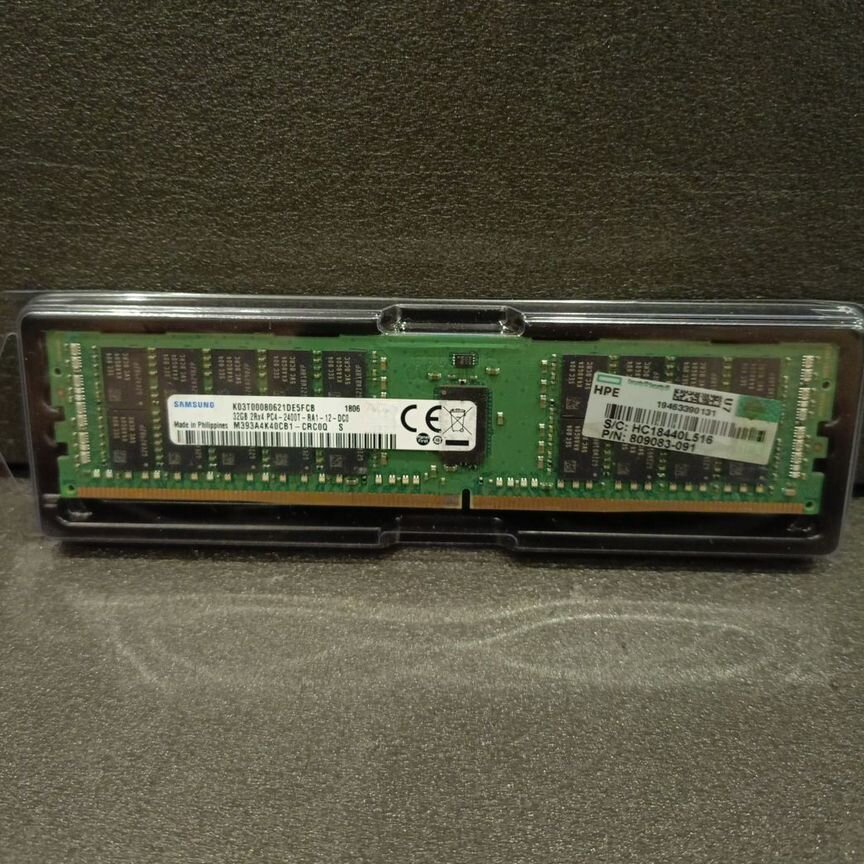 [M393A4K40CB1-CRC0Q] Samsung 32 Гб 2400 Мгц Hpe M393a4k40cb1-Crc0q