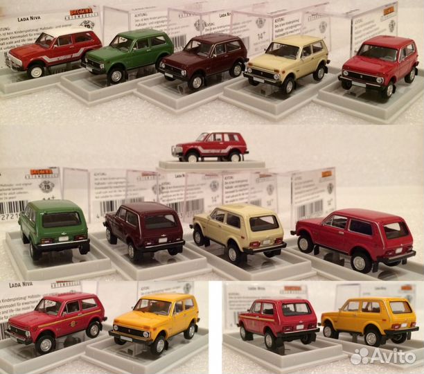 Качественные модели Ваз 2103/2106 Нива 1:87 от