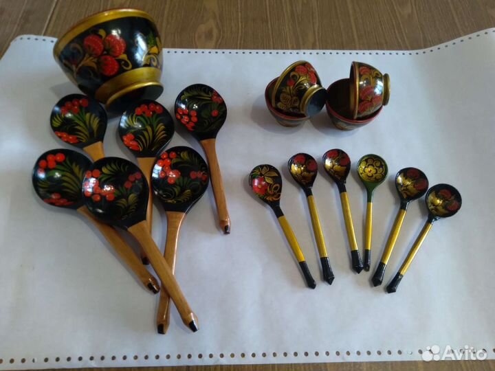 Деревянная посуда Хохлома СССР