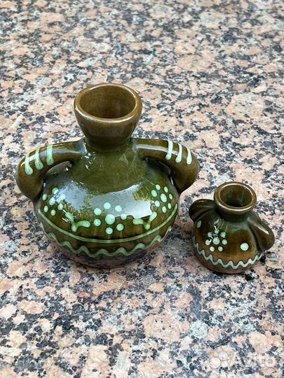 Миниатюрные глиняные сосуды кувшины раритет