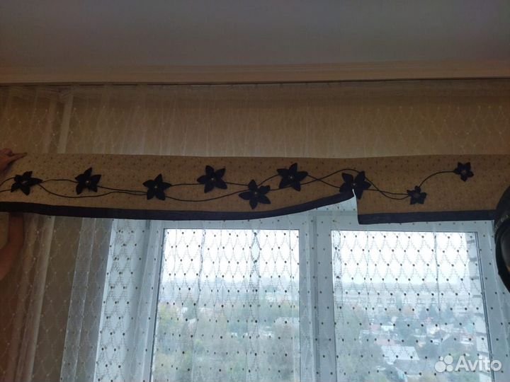 Комплект штор с балдахином и тюль