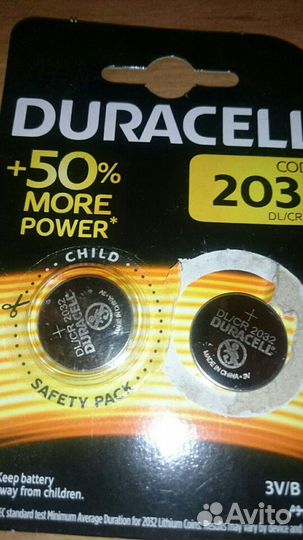 Батарейки Duracell 2032