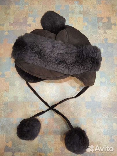 Шапка р-р 55 науральный мех/дубленка - обмен
