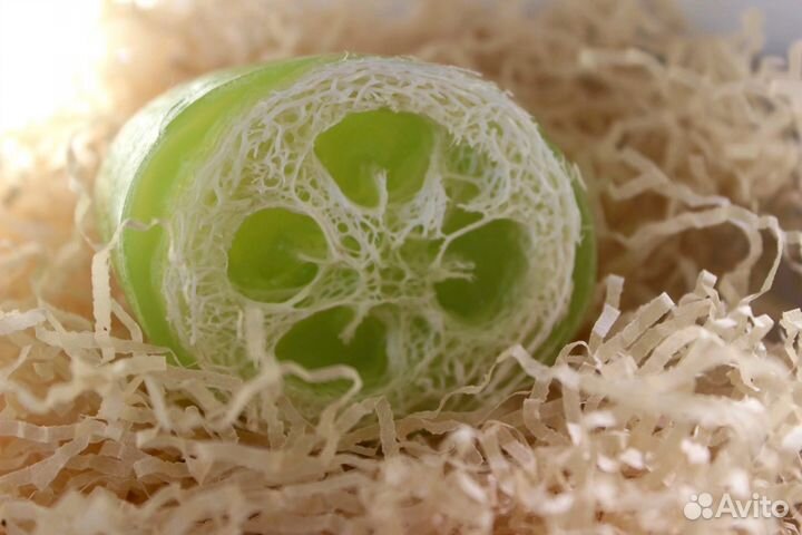 Массажное мыло с люффой ручной работы